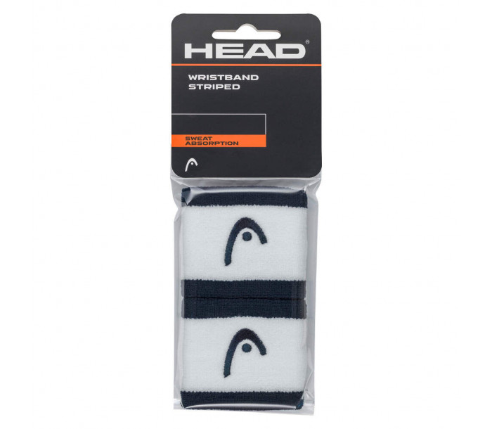 Напульсники HEAD 2,5" ширина 7см, 90% нейлон, 10% эластан, бело-чёрный
